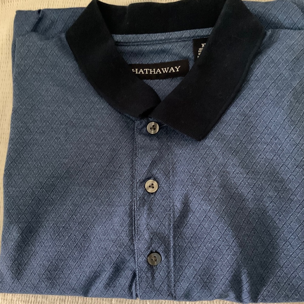 NWOT Hathaway Golf Polo Shirt Size XL Color: Blue